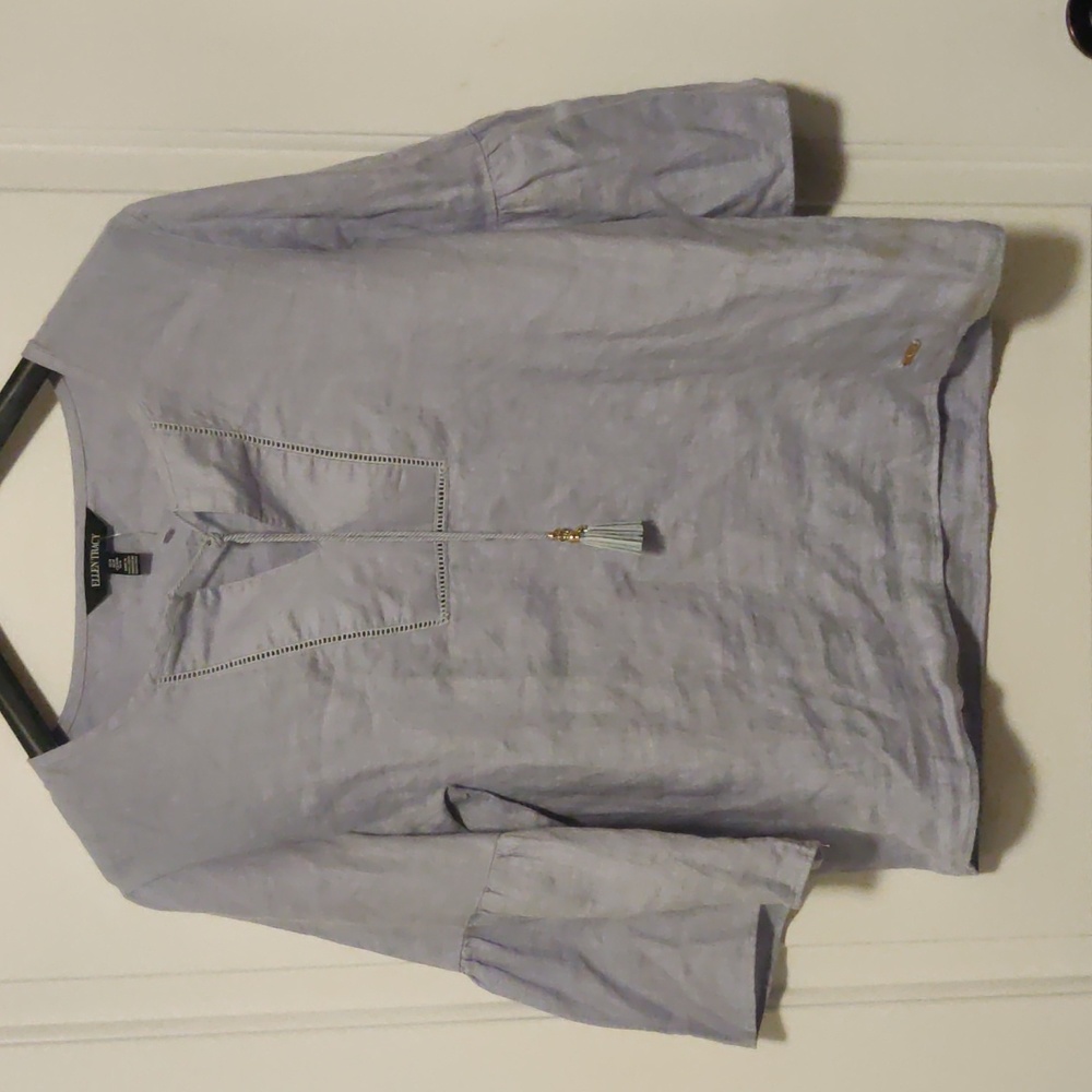 Light blue linen tunic
